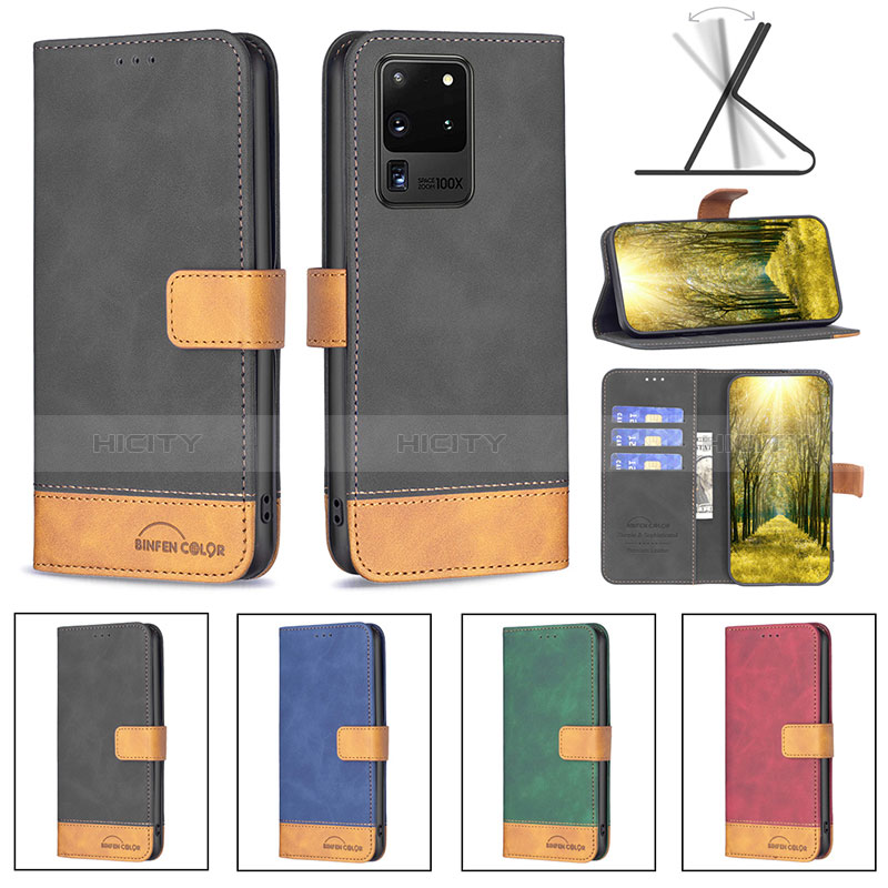 Handytasche Stand Schutzhülle Flip Leder Hülle B02F für Samsung Galaxy S20 Ultra 5G