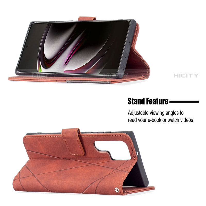 Handytasche Stand Schutzhülle Flip Leder Hülle B02F für Samsung Galaxy S21 Ultra 5G