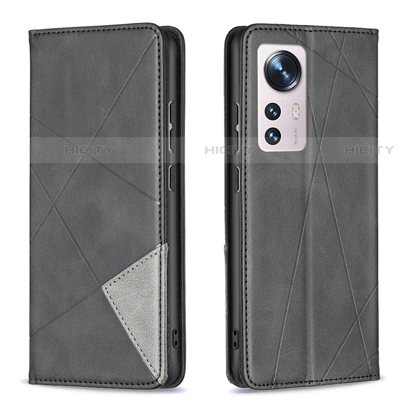 Handytasche Stand Schutzhülle Flip Leder Hülle B02F für Xiaomi Mi 12S 5G Schwarz