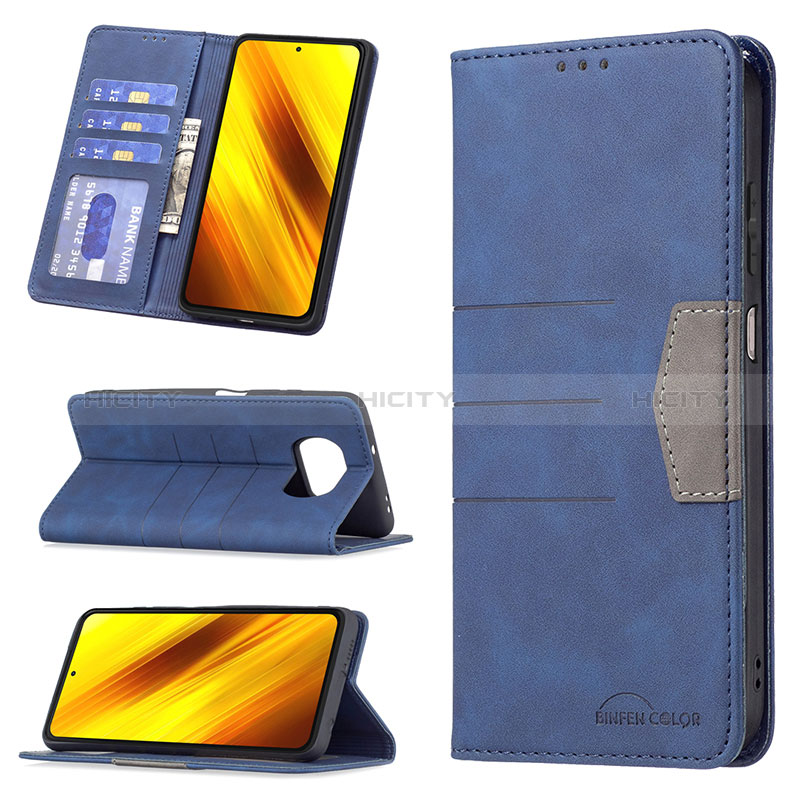 Handytasche Stand Schutzhülle Flip Leder Hülle B02F für Xiaomi Poco X3 Pro