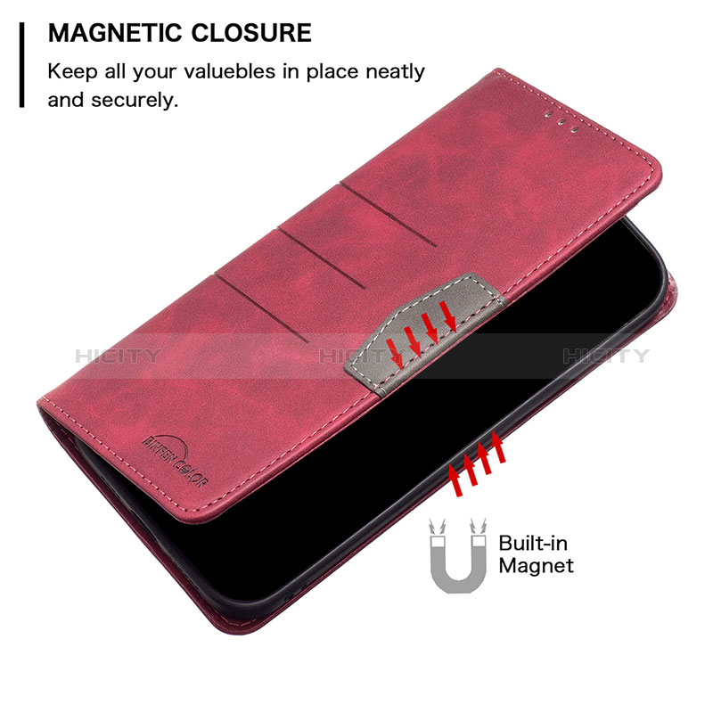 Handytasche Stand Schutzhülle Flip Leder Hülle B02F für Xiaomi Redmi 9 groß