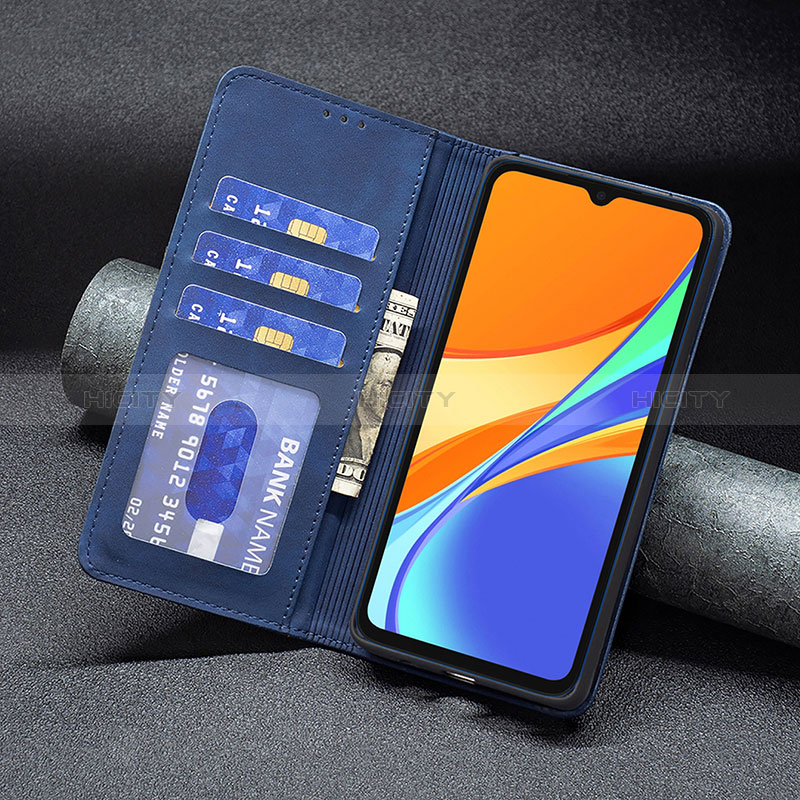 Handytasche Stand Schutzhülle Flip Leder Hülle B02F für Xiaomi Redmi 9 Activ groß