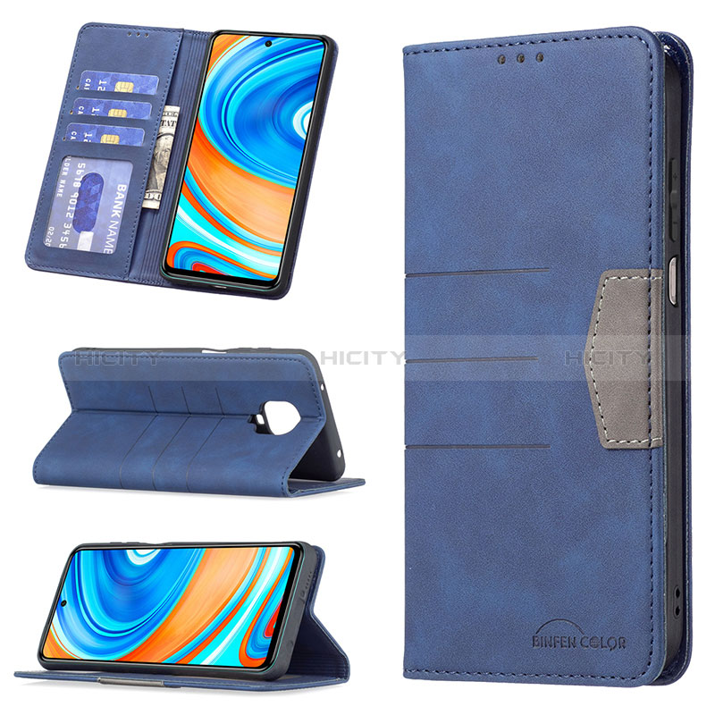 Handytasche Stand Schutzhülle Flip Leder Hülle B02F für Xiaomi Redmi Note 9 Pro Max groß