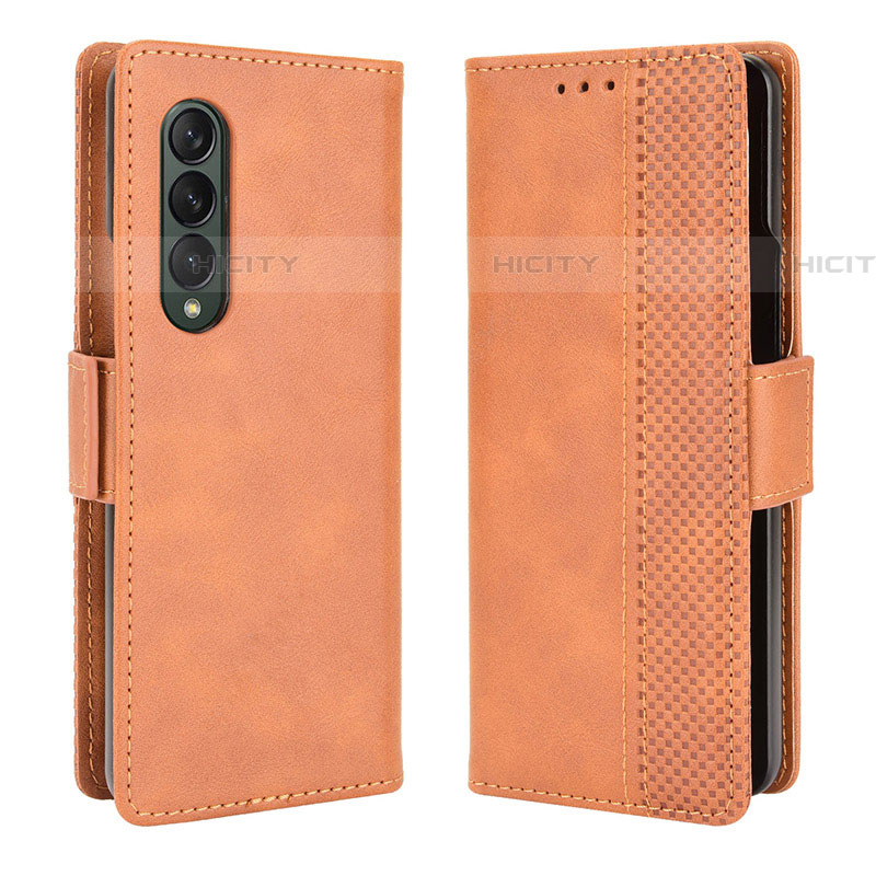 Handytasche Stand Schutzhülle Flip Leder Hülle B02Y für Samsung Galaxy Z Fold4 5G groß