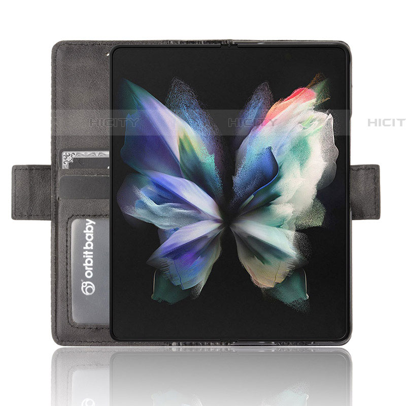 Handytasche Stand Schutzhülle Flip Leder Hülle B02Y für Samsung Galaxy Z Fold4 5G groß