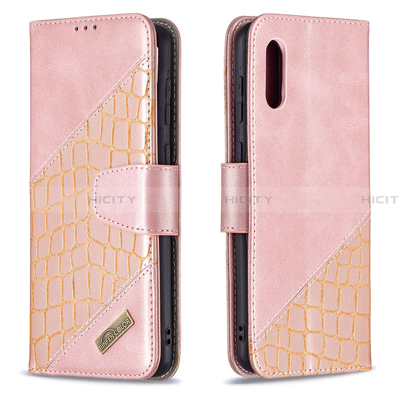 Handytasche Stand Schutzhülle Flip Leder Hülle B03F für Samsung Galaxy A02 groß