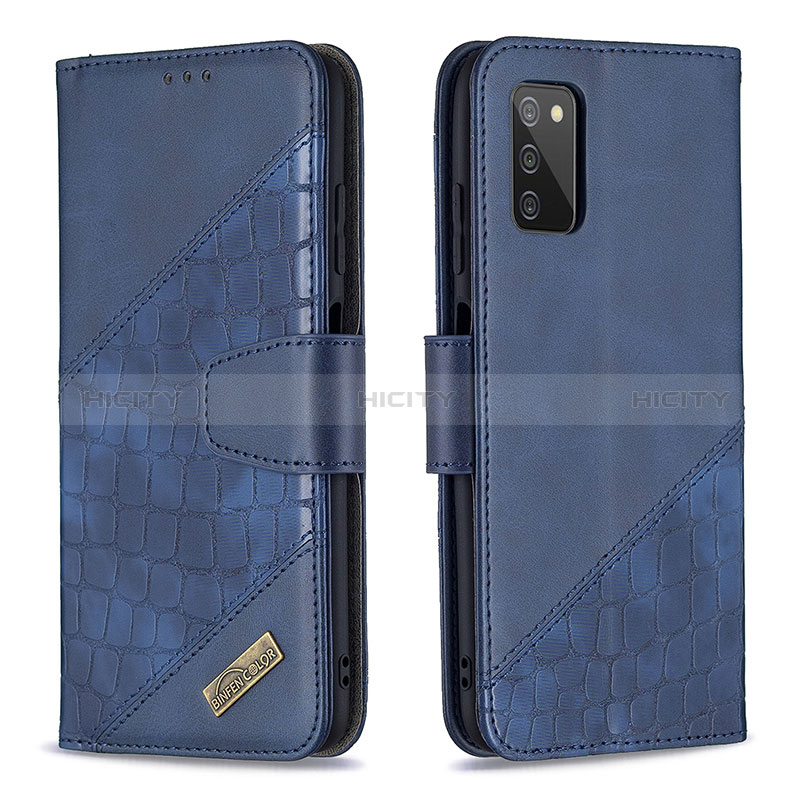 Handytasche Stand Schutzhülle Flip Leder Hülle B03F für Samsung Galaxy A02s groß