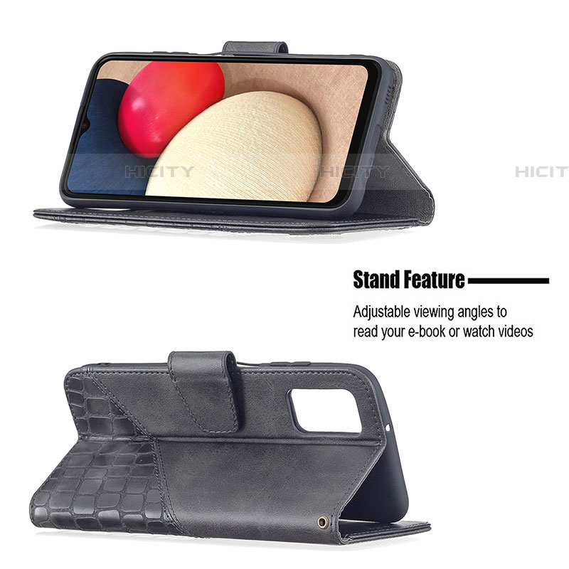 Handytasche Stand Schutzhülle Flip Leder Hülle B03F für Samsung Galaxy A03s