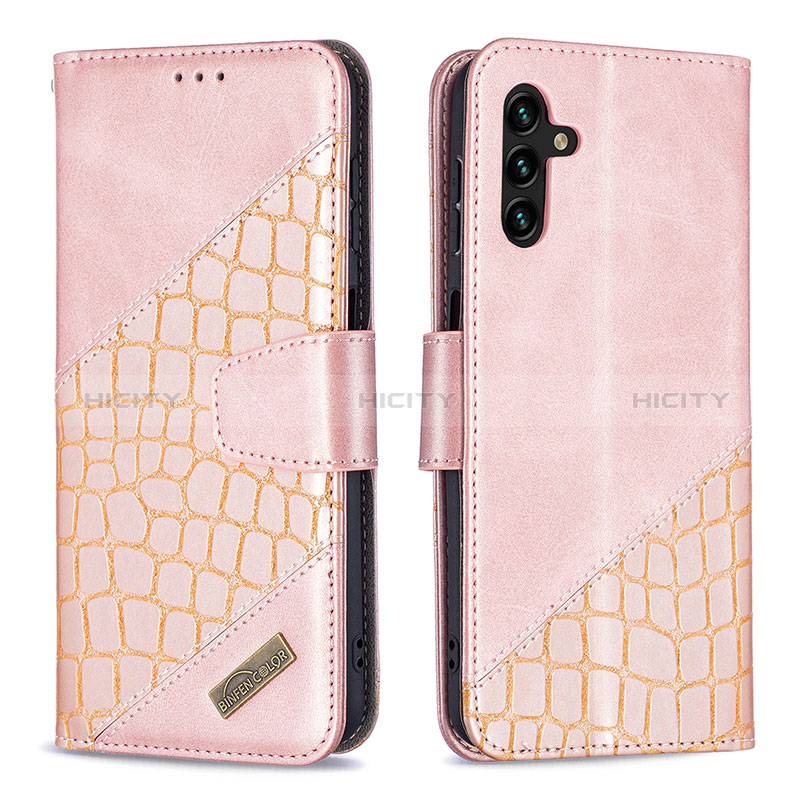 Handytasche Stand Schutzhülle Flip Leder Hülle B03F für Samsung Galaxy A04s groß