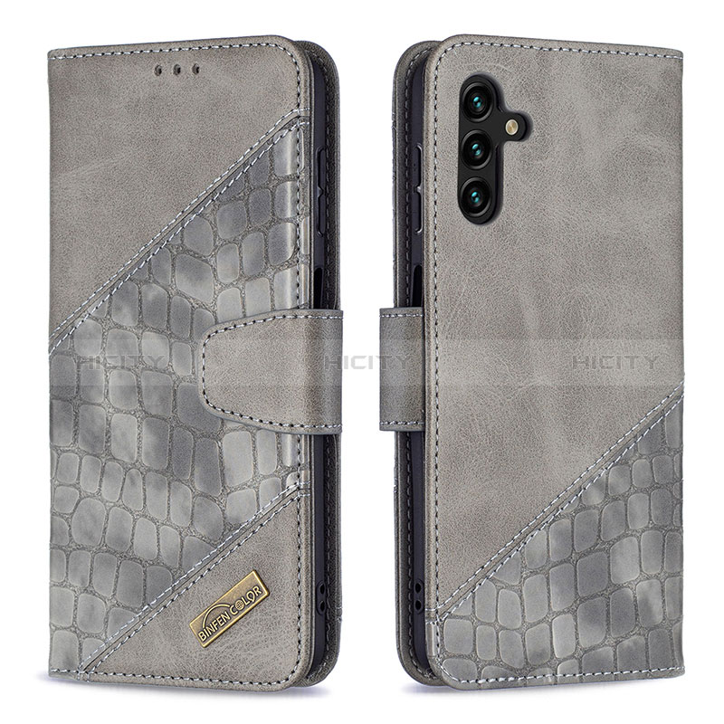 Handytasche Stand Schutzhülle Flip Leder Hülle B03F für Samsung Galaxy A04s groß