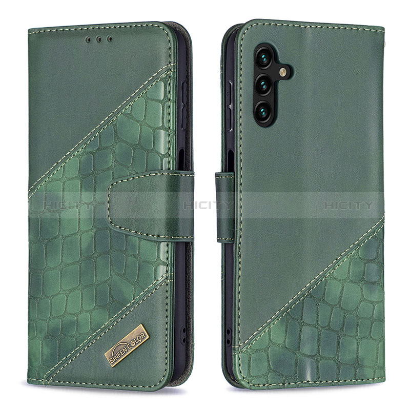 Handytasche Stand Schutzhülle Flip Leder Hülle B03F für Samsung Galaxy A04s groß