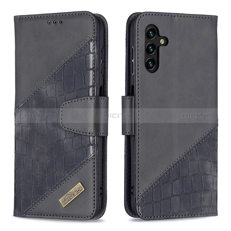 Handytasche Stand Schutzhülle Flip Leder Hülle B03F für Samsung Galaxy A04s groß