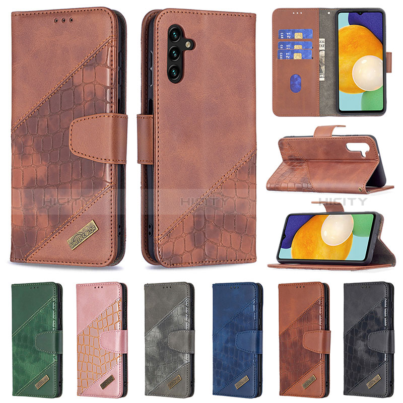 Handytasche Stand Schutzhülle Flip Leder Hülle B03F für Samsung Galaxy A04s groß