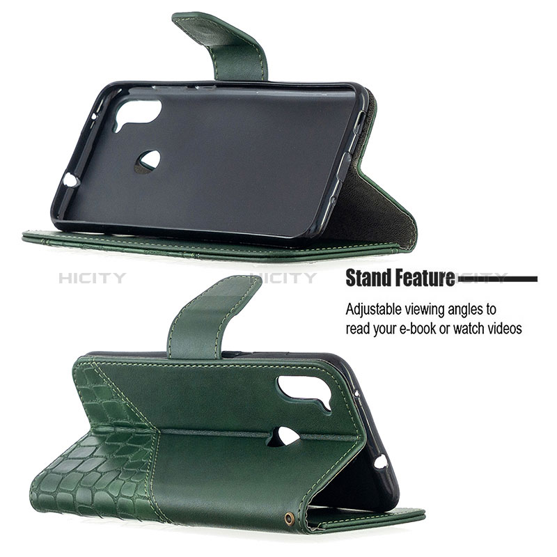 Handytasche Stand Schutzhülle Flip Leder Hülle B03F für Samsung Galaxy A11 groß