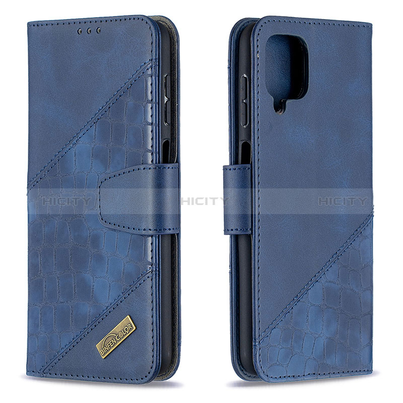 Handytasche Stand Schutzhülle Flip Leder Hülle B03F für Samsung Galaxy A12