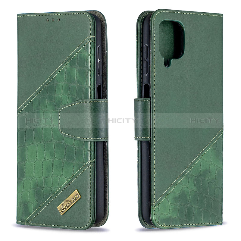 Handytasche Stand Schutzhülle Flip Leder Hülle B03F für Samsung Galaxy A12 5G groß