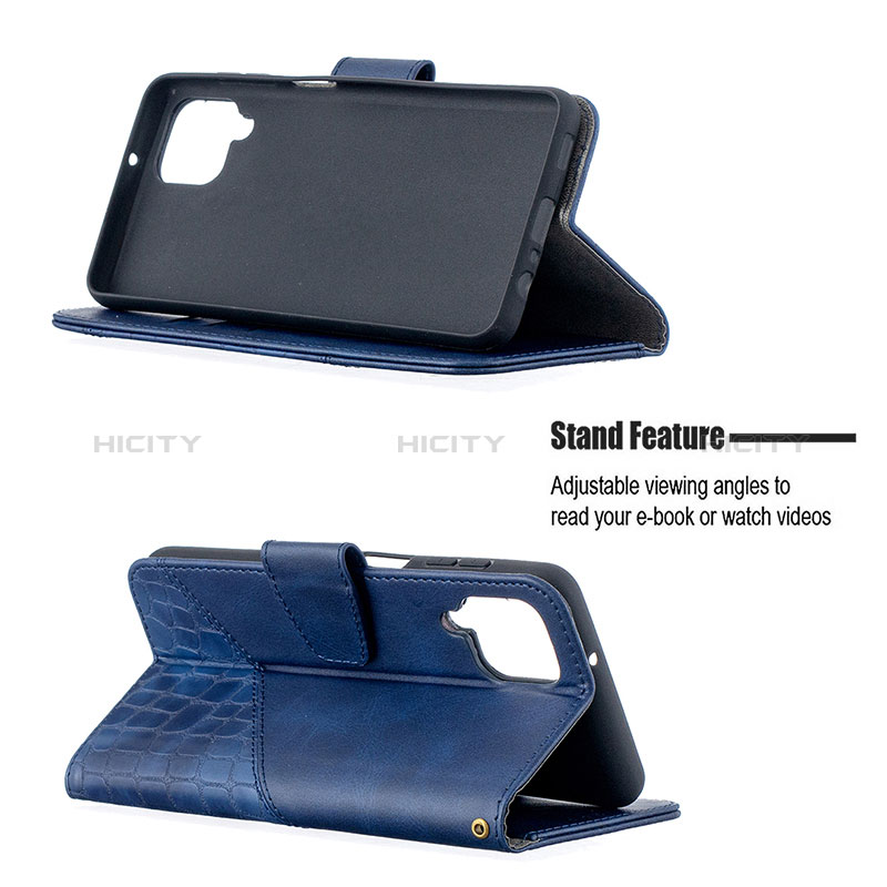 Handytasche Stand Schutzhülle Flip Leder Hülle B03F für Samsung Galaxy A12 Nacho