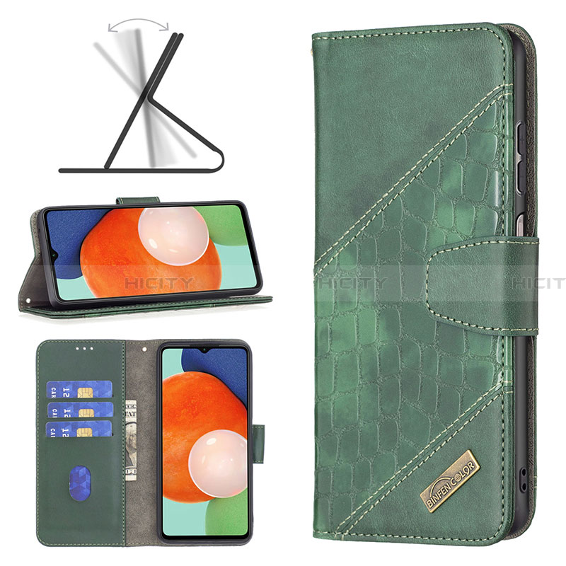 Handytasche Stand Schutzhülle Flip Leder Hülle B03F für Samsung Galaxy A13 4G groß