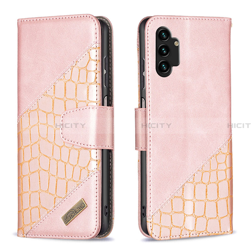 Handytasche Stand Schutzhülle Flip Leder Hülle B03F für Samsung Galaxy A13 4G groß