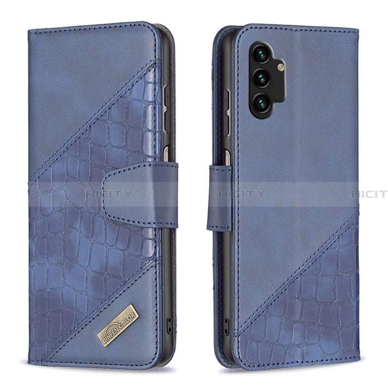 Handytasche Stand Schutzhülle Flip Leder Hülle B03F für Samsung Galaxy A13 4G