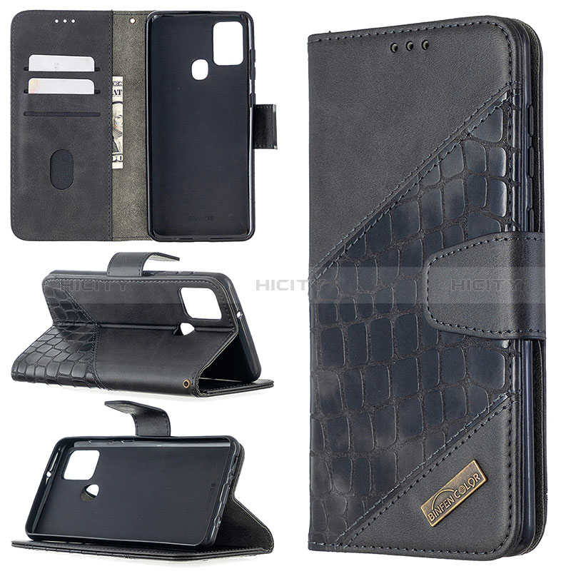 Handytasche Stand Schutzhülle Flip Leder Hülle B03F für Samsung Galaxy A21s