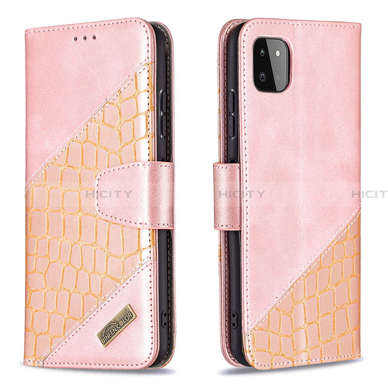 Handytasche Stand Schutzhülle Flip Leder Hülle B03F für Samsung Galaxy A22 5G groß