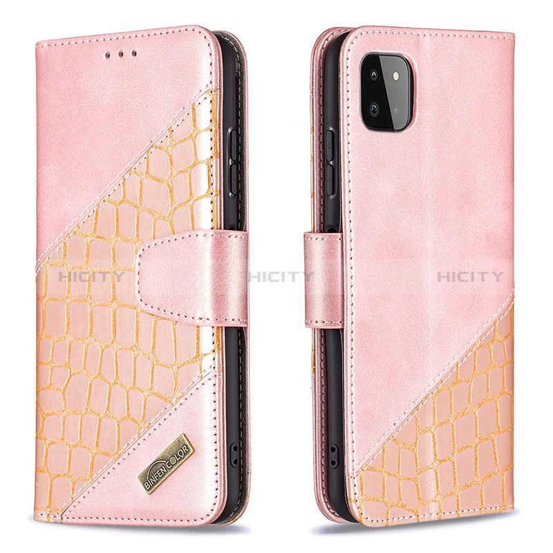 Handytasche Stand Schutzhülle Flip Leder Hülle B03F für Samsung Galaxy A22s 5G