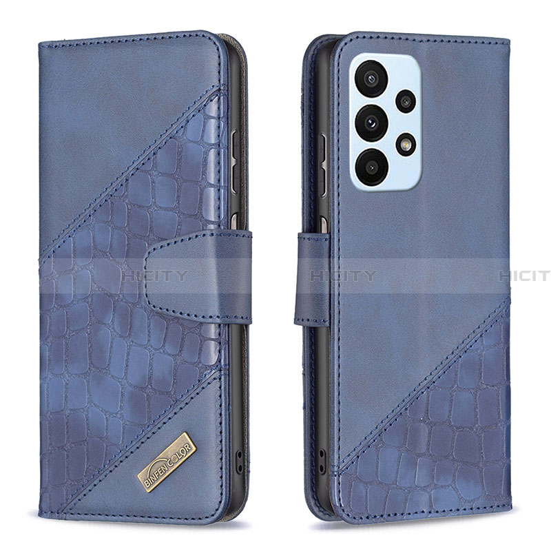 Handytasche Stand Schutzhülle Flip Leder Hülle B03F für Samsung Galaxy A23 4G groß