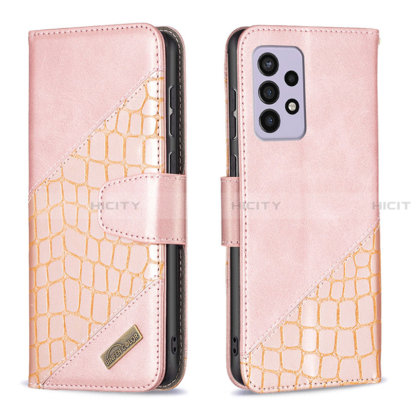 Handytasche Stand Schutzhülle Flip Leder Hülle B03F für Samsung Galaxy A33 5G groß