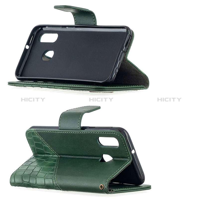 Handytasche Stand Schutzhülle Flip Leder Hülle B03F für Samsung Galaxy A40 groß