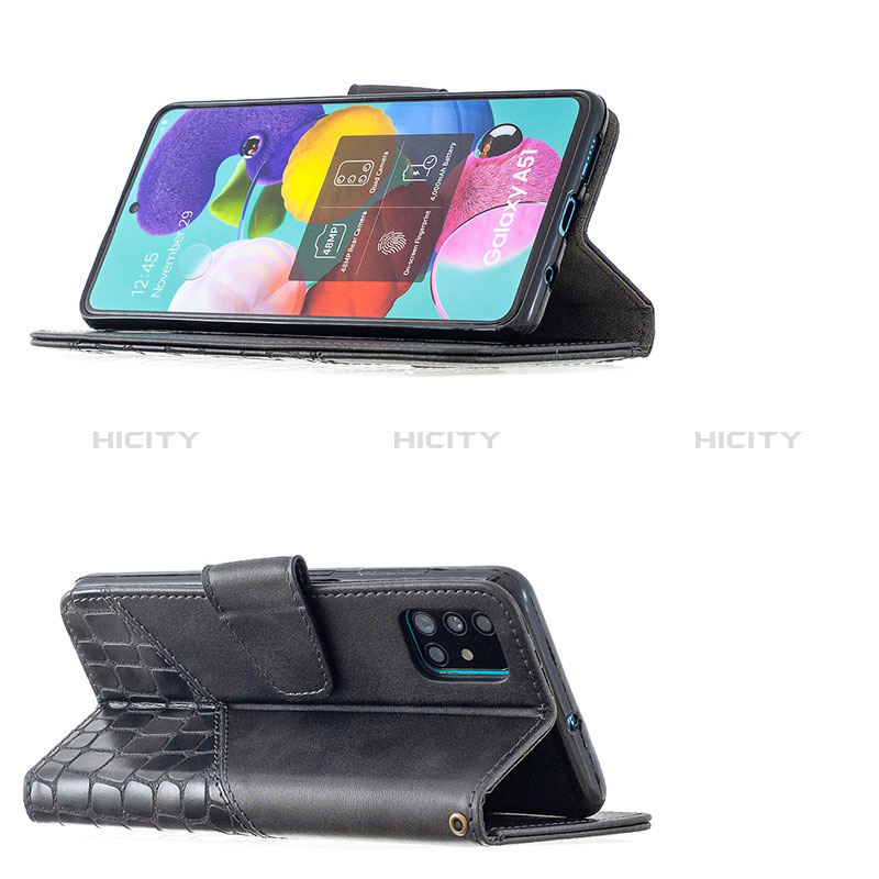 Handytasche Stand Schutzhülle Flip Leder Hülle B03F für Samsung Galaxy A51 5G