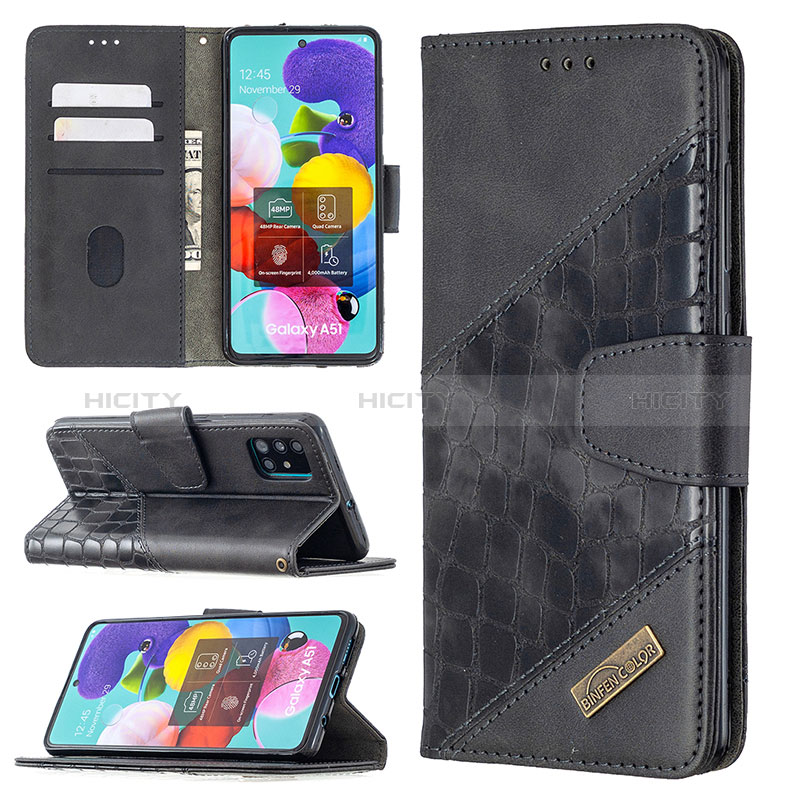 Handytasche Stand Schutzhülle Flip Leder Hülle B03F für Samsung Galaxy A51 5G