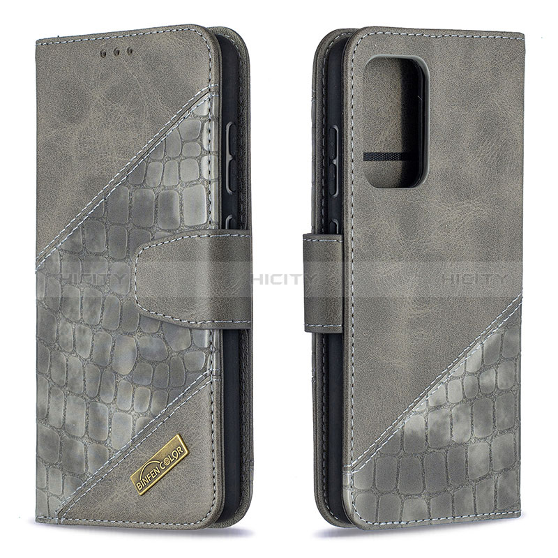 Handytasche Stand Schutzhülle Flip Leder Hülle B03F für Samsung Galaxy A52s 5G groß