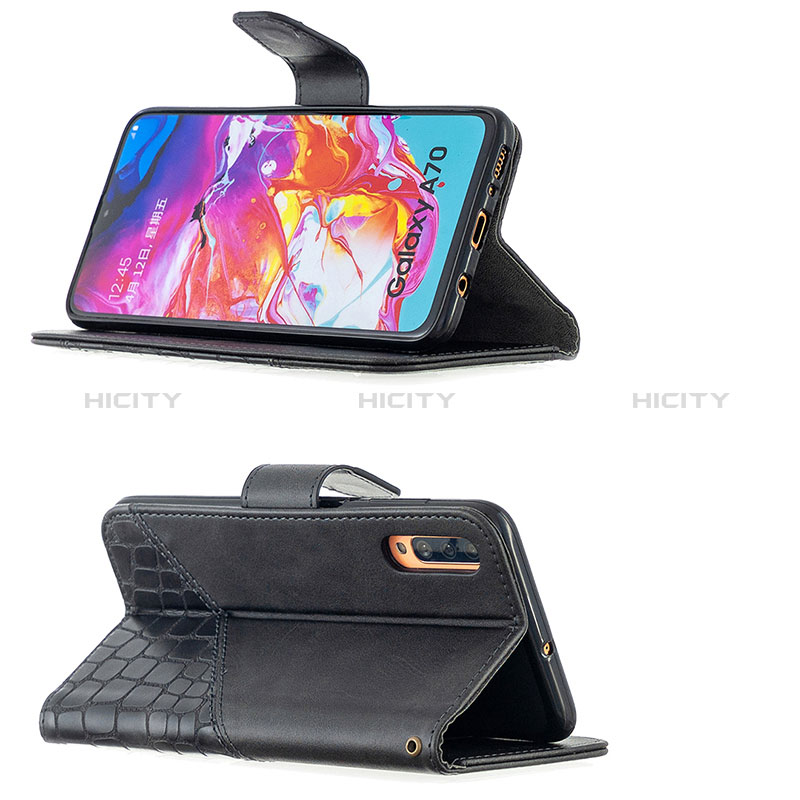 Handytasche Stand Schutzhülle Flip Leder Hülle B03F für Samsung Galaxy A70