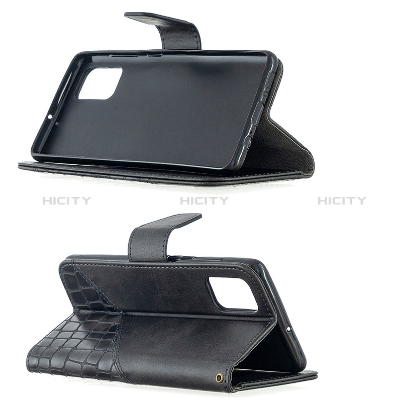 Handytasche Stand Schutzhülle Flip Leder Hülle B03F für Samsung Galaxy A71 4G A715 groß