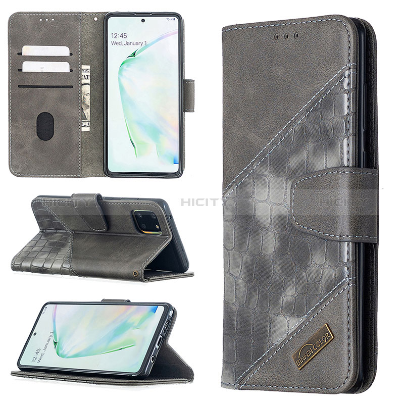 Handytasche Stand Schutzhülle Flip Leder Hülle B03F für Samsung Galaxy A81