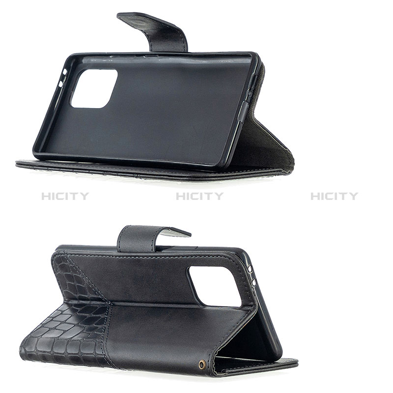 Handytasche Stand Schutzhülle Flip Leder Hülle B03F für Samsung Galaxy A91 groß