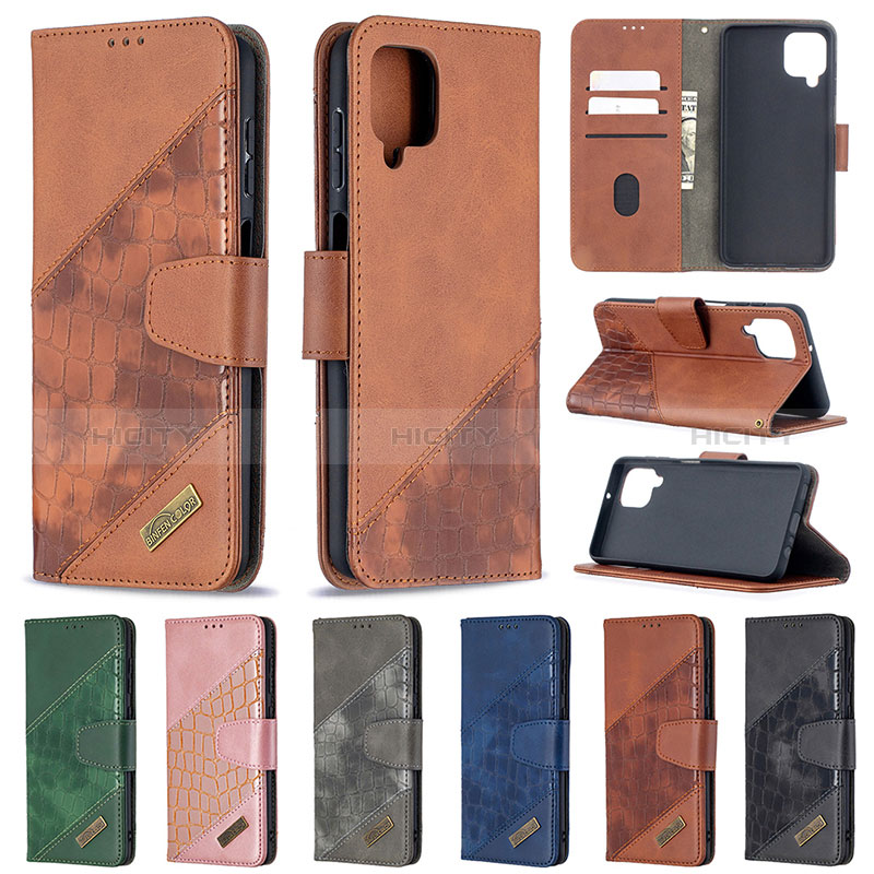 Handytasche Stand Schutzhülle Flip Leder Hülle B03F für Samsung Galaxy F12 groß