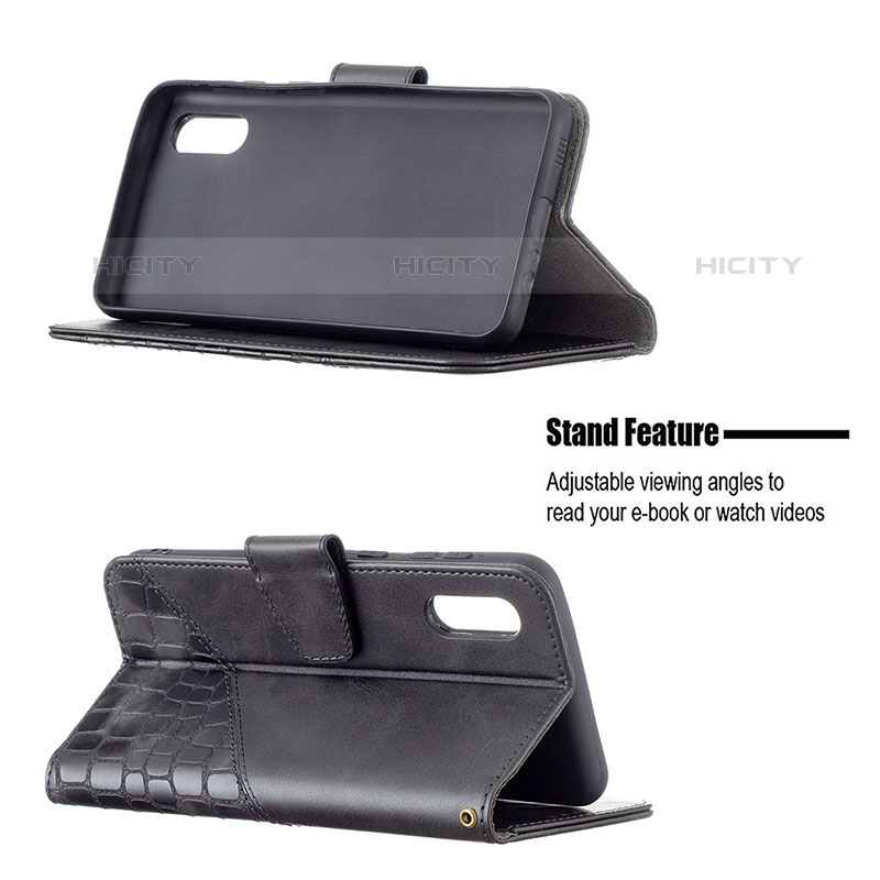 Handytasche Stand Schutzhülle Flip Leder Hülle B03F für Samsung Galaxy M02