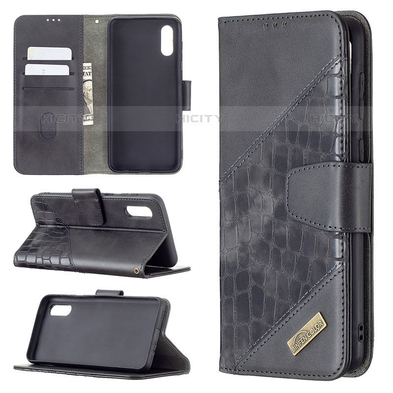 Handytasche Stand Schutzhülle Flip Leder Hülle B03F für Samsung Galaxy M02