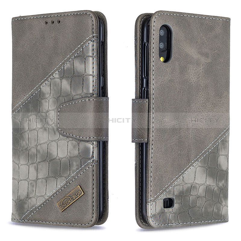 Handytasche Stand Schutzhülle Flip Leder Hülle B03F für Samsung Galaxy M10 groß