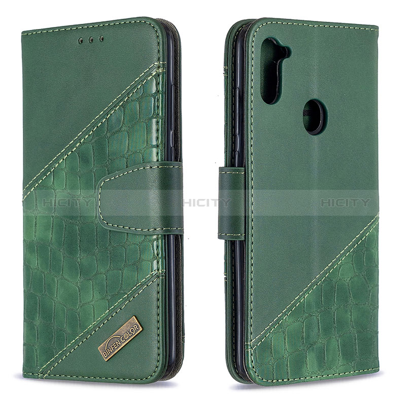 Handytasche Stand Schutzhülle Flip Leder Hülle B03F für Samsung Galaxy M11 groß