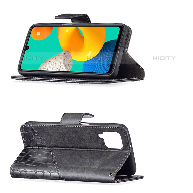 Handytasche Stand Schutzhülle Flip Leder Hülle B03F für Samsung Galaxy M32 4G groß