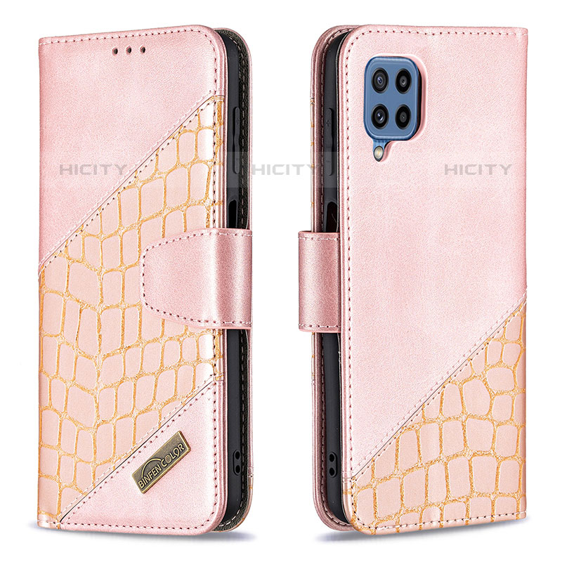 Handytasche Stand Schutzhülle Flip Leder Hülle B03F für Samsung Galaxy M32 4G groß