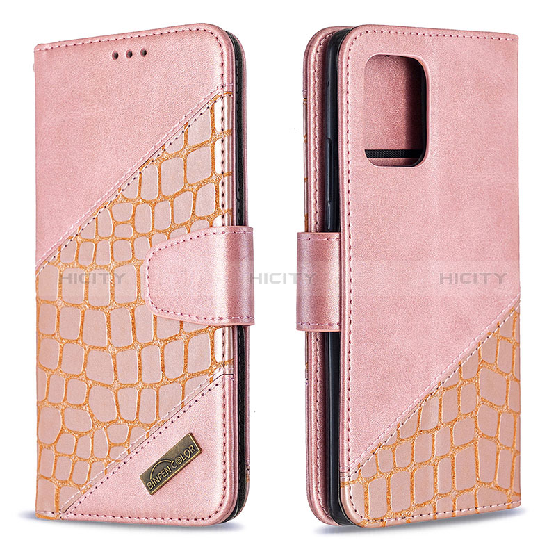 Handytasche Stand Schutzhülle Flip Leder Hülle B03F für Samsung Galaxy M80S Rosegold Plus