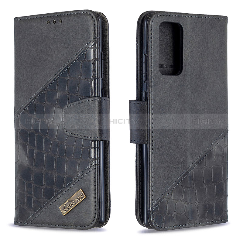 Handytasche Stand Schutzhülle Flip Leder Hülle B03F für Samsung Galaxy Note 20 5G Schwarz Plus