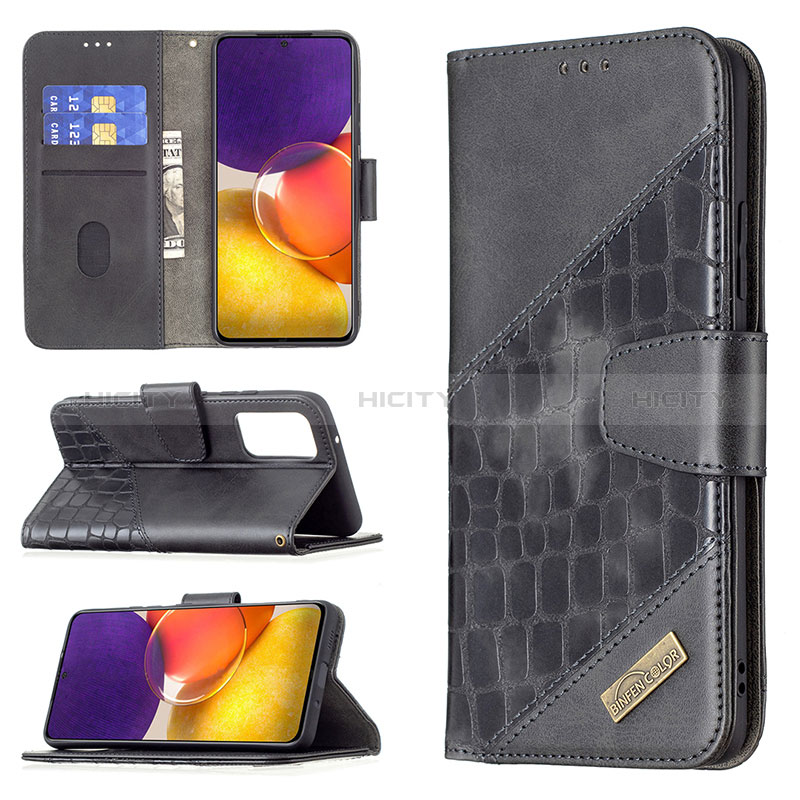 Handytasche Stand Schutzhülle Flip Leder Hülle B03F für Samsung Galaxy Quantum2 5G groß