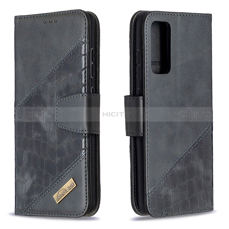 Handytasche Stand Schutzhülle Flip Leder Hülle B03F für Samsung Galaxy S20 Lite 5G groß