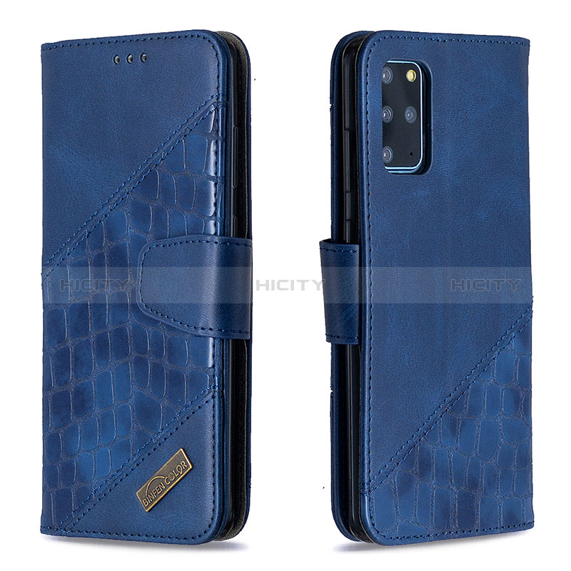 Handytasche Stand Schutzhülle Flip Leder Hülle B03F für Samsung Galaxy S20 Plus 5G Blau