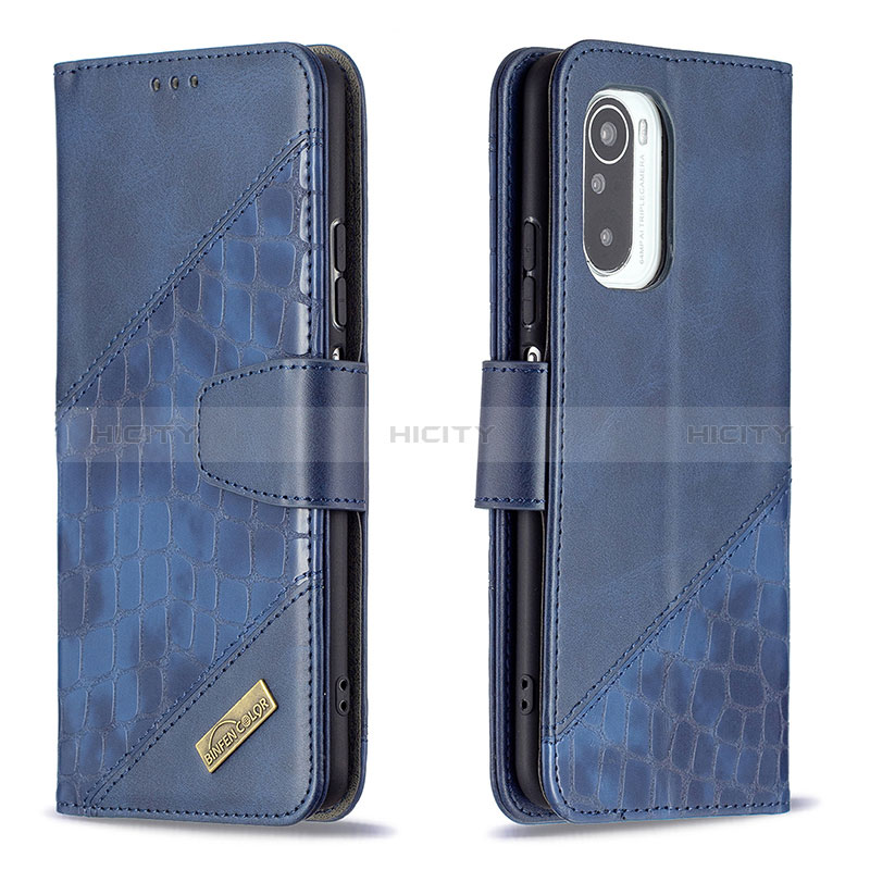 Handytasche Stand Schutzhülle Flip Leder Hülle B03F für Xiaomi Mi 11i 5G Blau